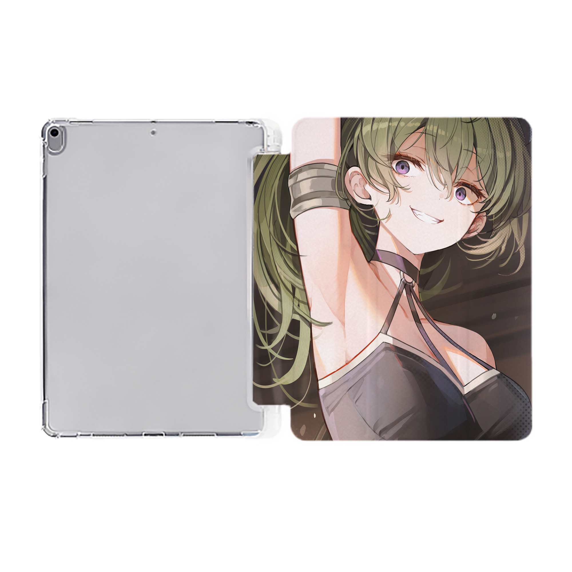 （画像用） 葬送のフリーレン Frieren IPad ケース ペン収納付き 三つ折りスタンド PUレザー×シリコン 対応機種9.5/10.5/10.9インチ